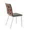 Armen Living Crystal Dining Chair in Brushed Stainless Steel finish with Gray Faux Leather and Walnut Back, PK2 LCCRCHGRPU - alternate 4